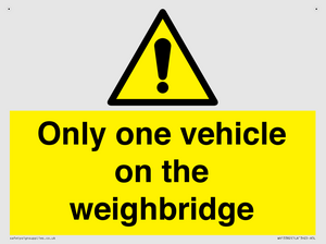 Only one vehicle on weighbridge